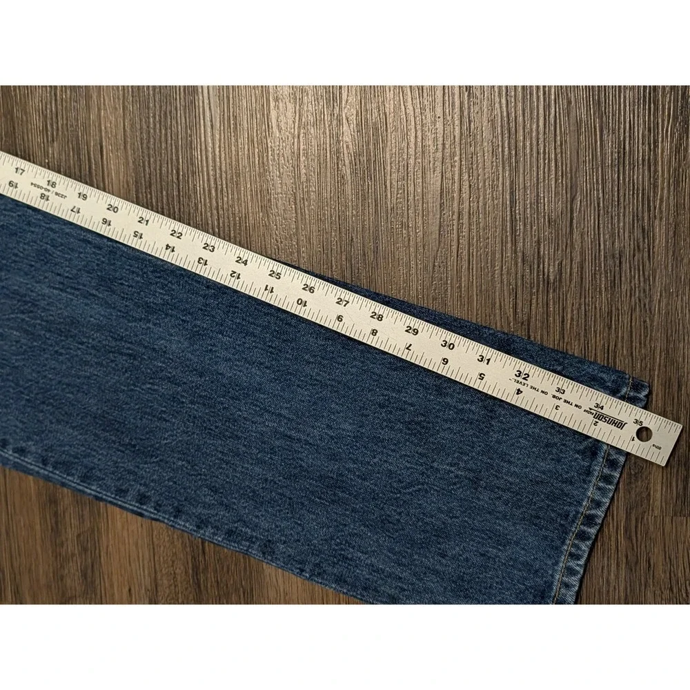 Levis 501 Original Straight Leg Button Fly Blue Denim Jeans Mens W32 L36 Medium